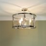 Laura Ashley Laura Ashley - Harrington 3 Light Semi-Flush Polished Nickel and Glass