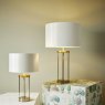 Laura Ashley Lighting Laura Ashley Harrington - Large Table Lamp With Shade (Antique Brass and Glass)