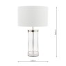Laura Ashley Laura Ashley - Harrington Small Table Lamp Polished Nickel and Glass With Shade