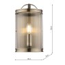 Laura Ashley Laura Ashley - Harrington Wall Light Antique Brass and Glass