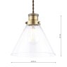 Laura Ashley Laura Ashley - Isaac Easy Fit Pendant Antique Brass and Glass