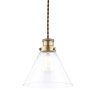 Laura Ashley Laura Ashley - Isaac Easy Fit Pendant Antique Brass and Glass