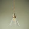 Laura Ashley Laura Ashley - Isaac Easy Fit Pendant Antique Brass and Glass