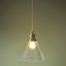 Laura Ashley Laura Ashley - Isaac Easy Fit Pendant Antique Brass and Glass