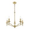Laura Ashley Laura Ashley Ludchurch - 5 Light Armed Pendant Matt Fitting Only (Antique Brass)