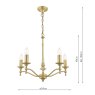 Laura Ashley Laura Ashley Ludchurch - 5 Light Armed Pendant Matt Fitting Only (Antique Brass)
