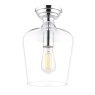 Laura Ashley Laura Ashley Ockley - Semi-Flush Ceiling Light (Polished Chrome and Glass)