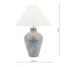 Laura Ashley Laura Ashley - Pussywillow Table Lamp with Shade (Grey Ceramic)