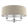 Laura Ashley Laura Ashley - Sorrento 3 Light Semi-Flush Satin Nickel and Natural Shade