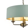 Laura Ashley Laura Ashley - Sorrento 3 Light Shadelier Matt Antique Brass and Green Shade