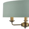 Laura Ashley Laura Ashley - Sorrento 3 Light Shadelier Matt Antique Brass and Green Shade