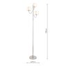 Laura Ashley Laura Ashley Southwell - 3 Light Floor Lamp Polished Nickel and Opal Glass