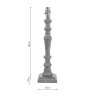 Laura Ashley Laura Ashley - Tate Table Lamp Distressed Grey and Polished Chrome (Base Only)