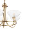 Laura Ashley Laura Ashley - Wellham 5 Light Armed Pendant Antique Brass and Glass
