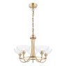 Laura Ashley Laura Ashley - Wellham 5 Light Armed Pendant Antique Brass and Glass