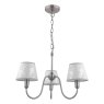 Laura Ashley Laura Ashley - Westbourne 3 Light Armed Pendant Polished Pewter With Shade