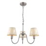 Laura Ashley Laura Ashley - Westbourne 3 Light Armed Pendant Polished Pewter With Shade