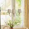 Laura Ashley Laura Ashley - Westbourne 3 Light Armed Pendant Polished Pewter With Shade