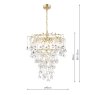 Laura Ashley Laura Ashley - Willow 4 Light Pendant (Satin Champagne and Crystal)