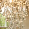 Laura Ashley Laura Ashley - Willow 4 Light Pendant (Satin Champagne and Crystal)