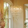Laura Ashley Laura Ashley - Willow 4 Light Pendant (Satin Champagne and Crystal)