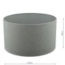 Dar Lighting Dar - Pyramid Grey Linen Drum Shade 35cm