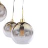 Dar Lighting Dar - Lycia 3 Light Cluster Pendant Gold Mirror Ombre Glass