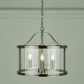 Laura Ashley Laura Ashley - Harrington 5 Light Pendant Matt Black and Glass