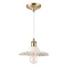 Laura Ashley Laura Ashley - Beca Small Pendant White Ceramic Antique Brass