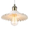 Laura Ashley Laura Ashley - Beca Small Pendant White Ceramic Antique Brass