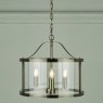 Laura Ashley Laura Ashley Harrington - 3 Light Pendant Antique Brass and Glass
