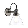 Laura Ashley Laura Ashley - Isaac Industrial Nickel 1 Light Wall Light