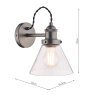 Laura Ashley Lighting Laura Ashley - Isaac Industrial Nickel 1 Light Wall Light