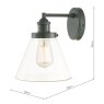 Laura Ashley Laura Ashley - Isaac Outdoor Wall Light Charcoal Glass IP44