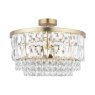 Laura Ashley Laura Ashley - Rhosill 3 Light Semi Flush (Antique Brass and Glass)