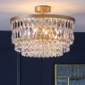 Laura Ashley Laura Ashley - Rhosill 3 Light Semi Flush (Antique Brass and Glass)