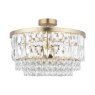 Laura Ashley Lighting Laura Ashley - Rhosill 3 Light Semi Flush (Antique Brass and Glass)
