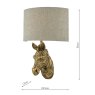 Dar Lighting Dar - Abby Zebra Wall Light Gold with Natural Linen Shade