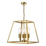 Dar Lighting Dar - Academy 4 Light Lantern Natural Brass