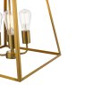 Dar Lighting Dar - Academy 4 Light Lantern Natural Brass