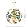 Dar Lighting Dar - Achates 9 Light Pendant Agate Gold