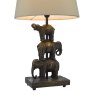 Dar Lighting Dar - Alina Elephant Table Lamp Antique Bronze With Shade