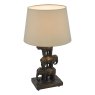 Dar Lighting Dar - Alina Elephant Table Lamp Antique Bronze With Shade