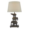 Dar Lighting Dar - Alina Elephant Table Lamp Antique Bronze With Shade
