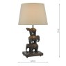 Dar Lighting Dar - Alina Elephant Table Lamp Antique Bronze With Shade