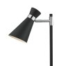 Dar Lighting Dar - Ashworth Table Lamp Matt Black Polished Chrome