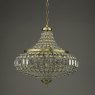 Dar Lighting Dar - Asmara 6 Light Pendant Antique Brass Crystal
