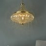 Dar Lighting Dar - Asmara 6 Light Pendant Antique Brass Crystal