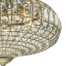 Dar Lighting Dar - Asmara 6 Light Pendant Antique Brass Crystal