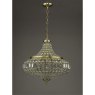 Dar Lighting Dar - Asmara 6 Light Pendant Antique Brass Crystal